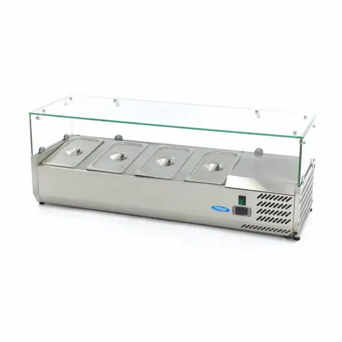 Aufsatzkühlvitrine - 120 cm - Passt 4 x 1/3 GN Neue Ware