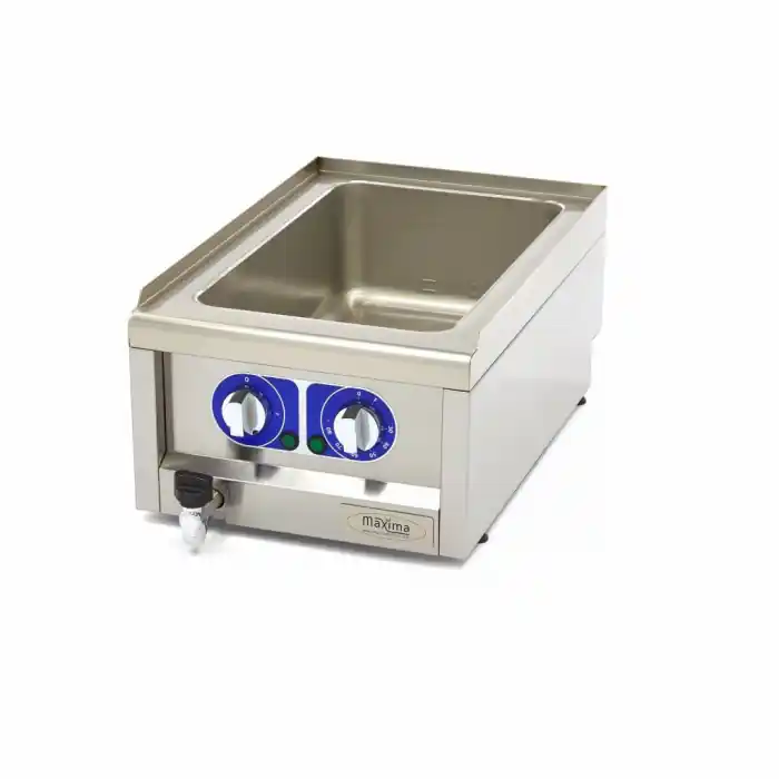 Bain Marie - Einzelgerät - 60cm - mit Ablaufhahn - Elektrisch Garantierte Lieferung
