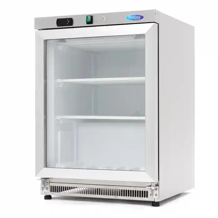 Sonderangebot Gefrierschrank - 200L - Edelstahl - mit Glastür