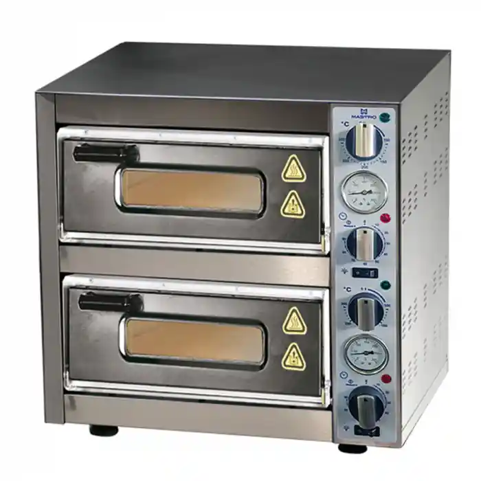 Abverkauf Mastro kleiner Elektro-Pizzaofen für 2 Pizzen ø 40 cm Mechanische Bedienung