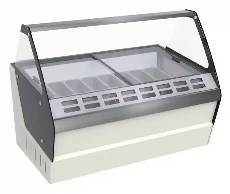 Speiseisvitrine Hawai LED Weiß 16x5 Liter 630 Liter 1590x1195x1335 mm Preiswert