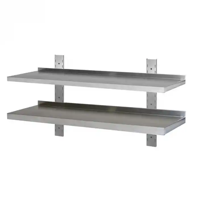 Wandbord Edelstahl, 2 Böden, 140x40 Must-Have