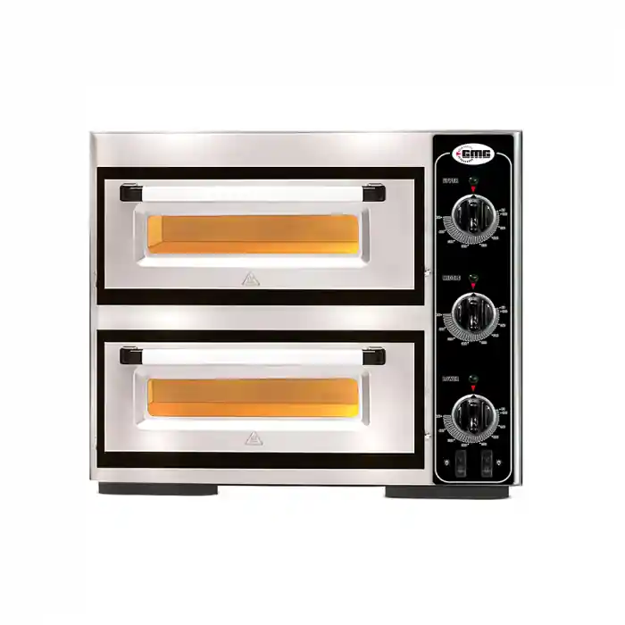 Neue Ware GMG Pizzaofen elektrisch 2 Backkammern 4+4 x Ø25 cm 6 kW 400V