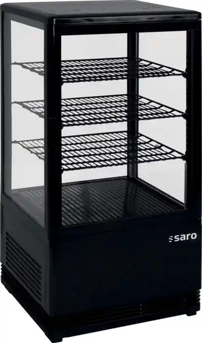 Mini-Umluftkühlvitrine 68 L schwarz B 428 x L 386 x H 810 mm Kracherpreis