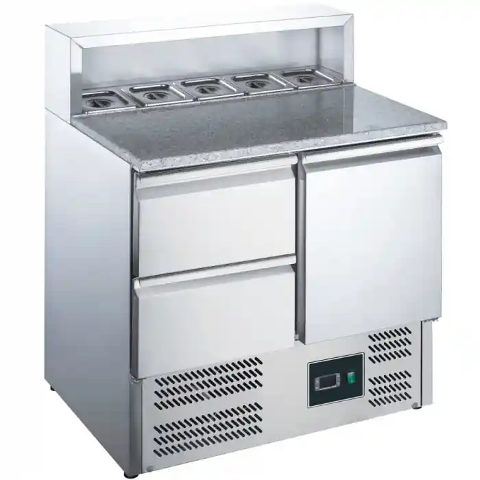 Garantierte Lieferung Pizzadette mit Aufsatz B 903 x T 700 x H 861/1086 mm