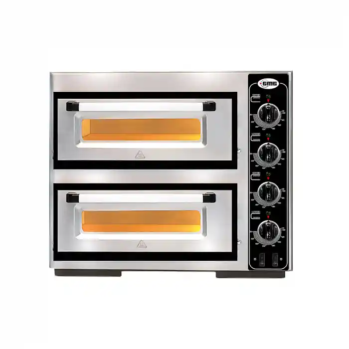 Wochenendangebot Pizzaofen elektrisch Ø25cm 8 kW 400V Edelstahl 2 Backkammern