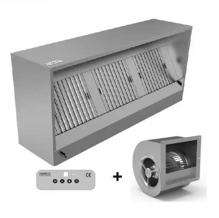 Dunstabzugshaube 950 Edelstahl 2200 m³/h LED 2500mm Nur Heute