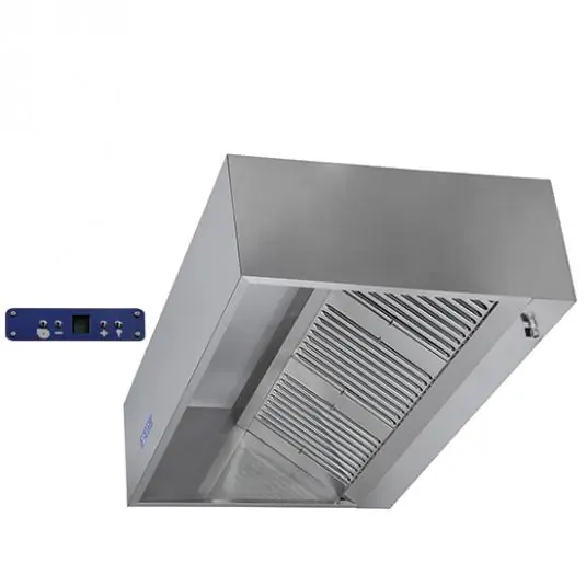 Wandhaube in Kastenform mit Motor Beleuchtung und Drehzahlregler 1200x1100 mm Direktkauf