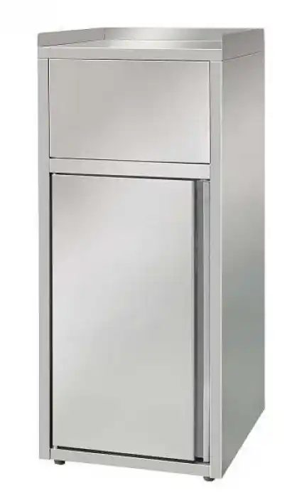 Sofort Bestellen Skyrainbow Müllbox Edelstahl mit 60 L Tonne und Einwurfklappe