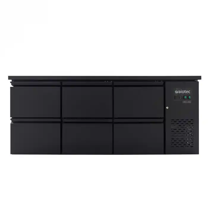 EASYLINE Barkühltisch schwarz / 6 Schubladen - 425 l Top-Angebot