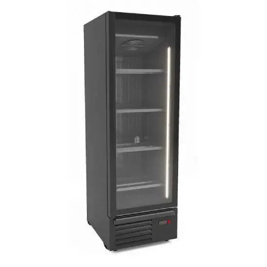 Bestseller Tiefkühlschrank mit 1 Glastür schwarz 500L
