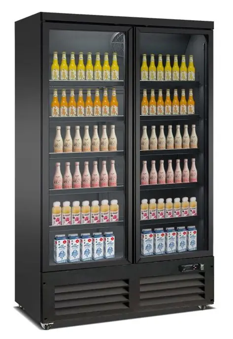 Kühlschrank mit 2 Glastüren schwarz CEB-1200R BL Meistverkauft