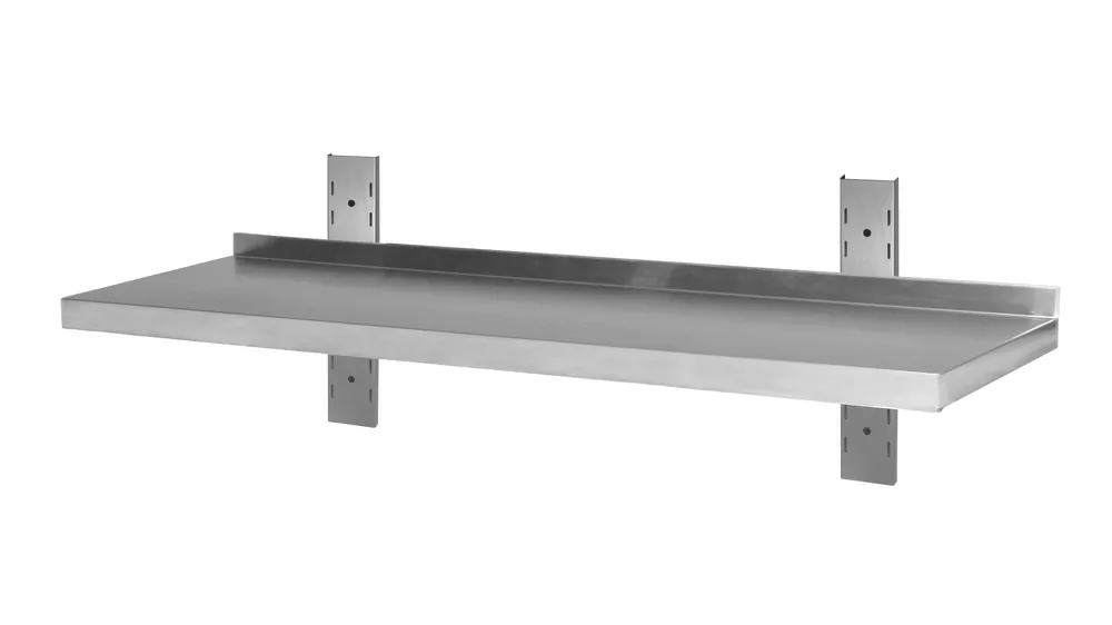 Abverkauf Wandbord Edelstahl verstärkt, 1 Boden, 80x40