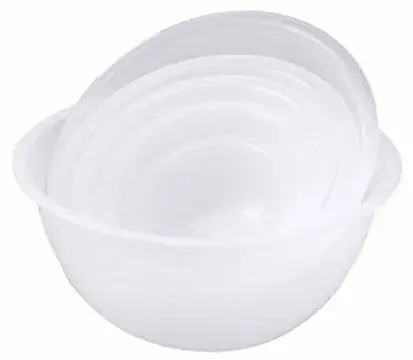 Neuheit Rührschüssel 16-40cm aus weißem Polypropylen