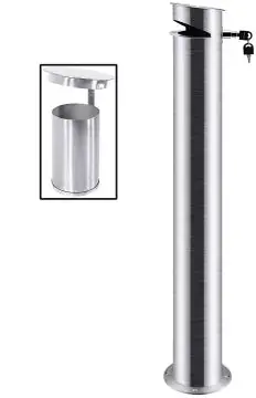 Edelstahl Standascher zur Bodenmontage Mega-Angebot