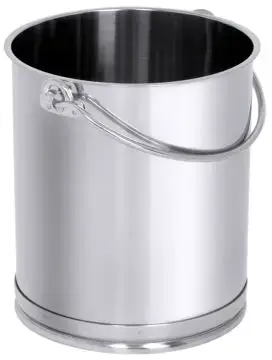 Billig Edelstahl Eimer zylindrisch 10 bis 15 Liter ohne Deckel