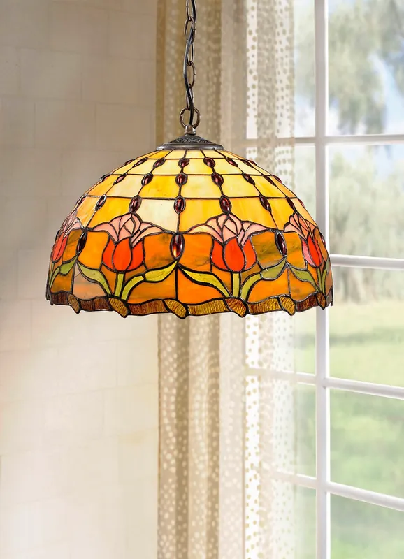 Saisonangebot Tiffany-Pendelleuchte, 1-flammig