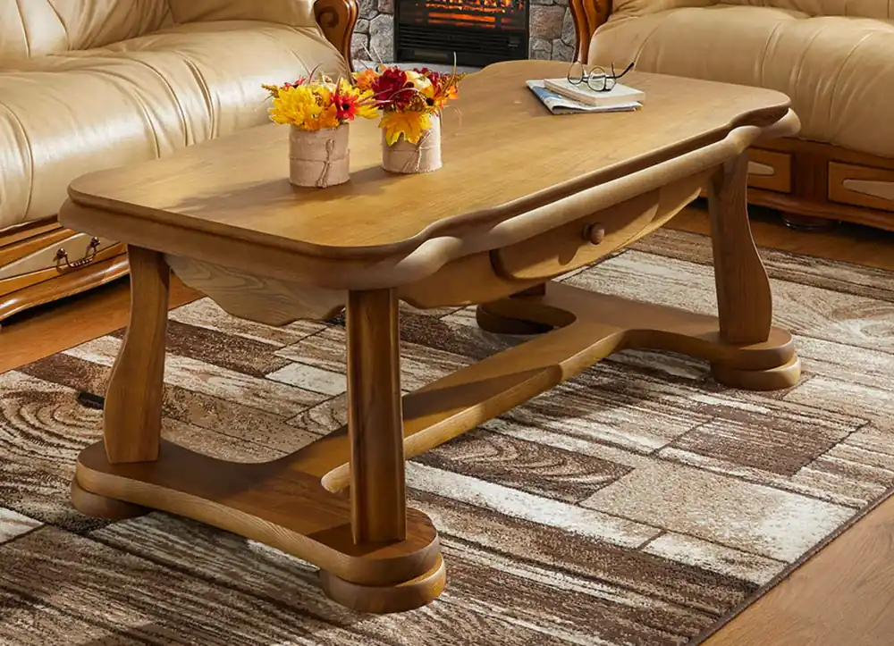 Must-Have Schwerer Couchtisch in Eiche rustikal
