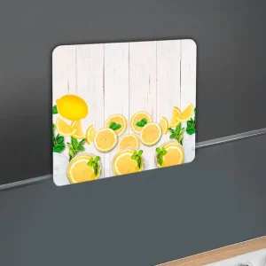 Geprüft Wandblende aus Glas mit Zitronen-Motiv