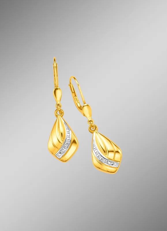 Beliebt Glänzende Ohrringe mit Diamant