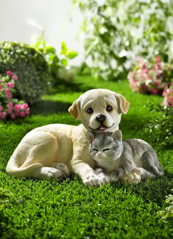 Hund und Katze aus Polyresin Super-Preis
