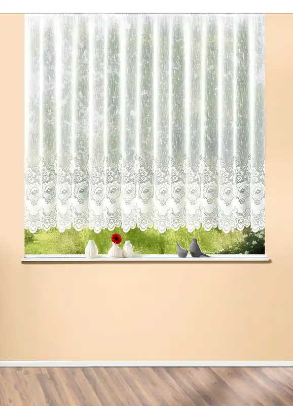 Neu Blumenfenster-Store, gerader Abschluss