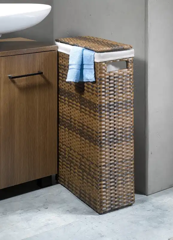 Must-Have Wäschekorb mit Polyrattan-Geflecht