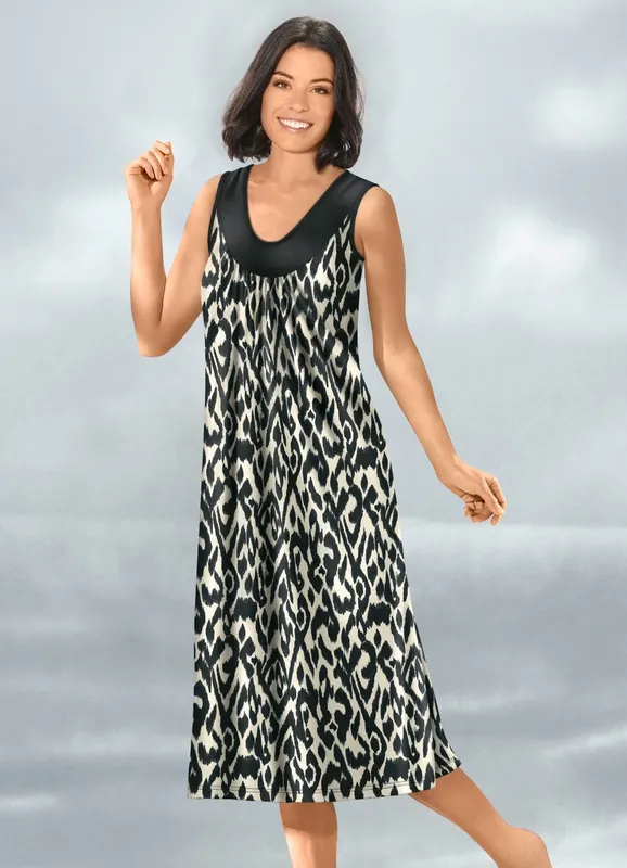 Sale Kleid mit farbbrillantem Druckdessin