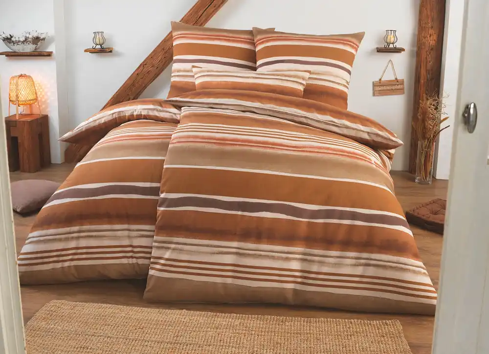 Nur Heute Beidseitig bedruckte Bettwäsche-Garnitur in Polycotton-Qualität