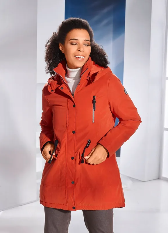 Neu Longjacke mit 2-Wege-Reißverschluss