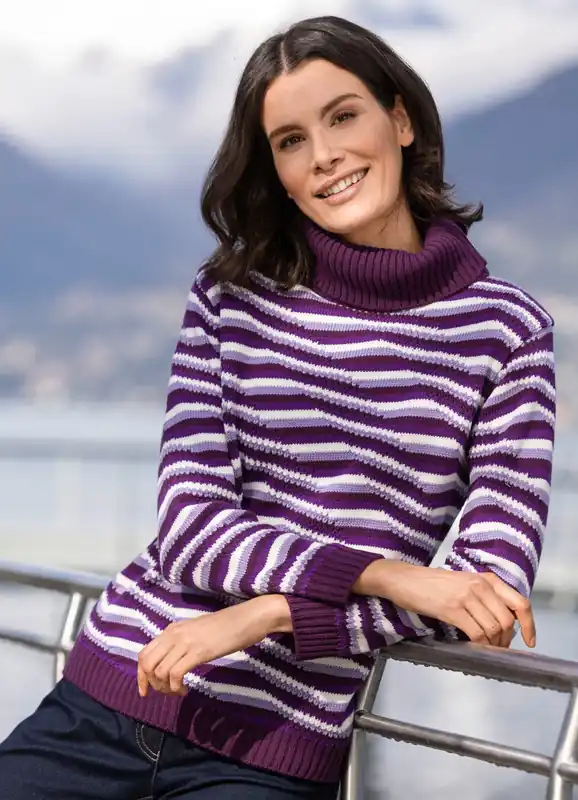 Pullover in Strukturmix Versand Am Gleichen Tag