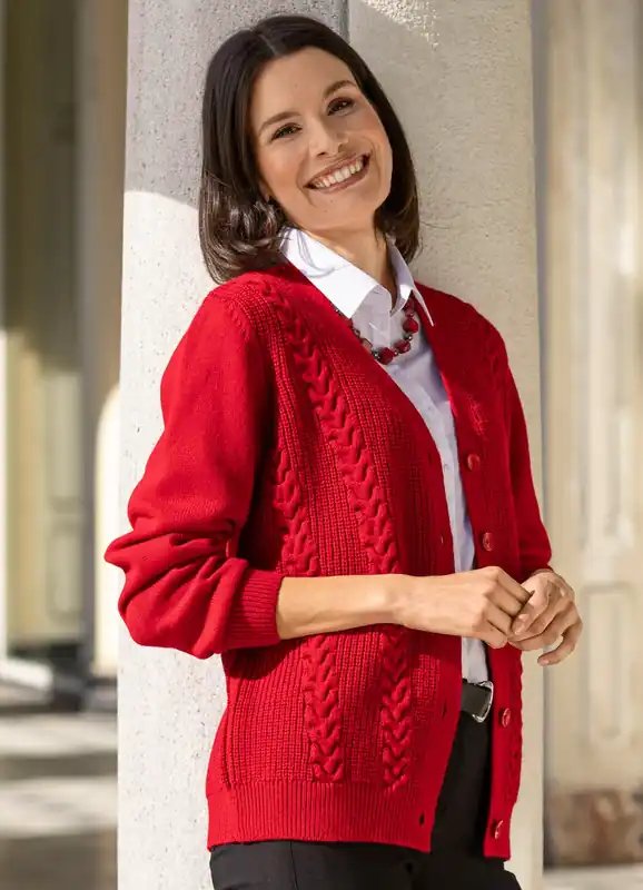 Strickjacke in Strukturmix Jetzt Kaufen