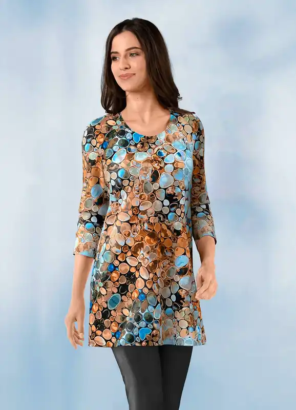 Heißes Angebot Longshirt mit Allover-Druck