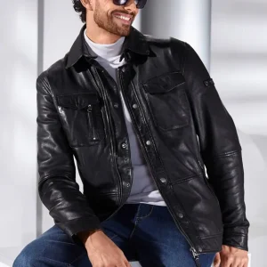 Nur Heute Lederkurzjacke von „Cabrini“