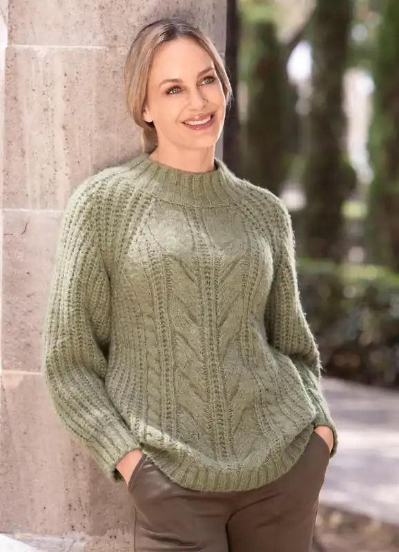 Versand Am Gleichen Tag Pullover in flauschig weichem Grobstrick