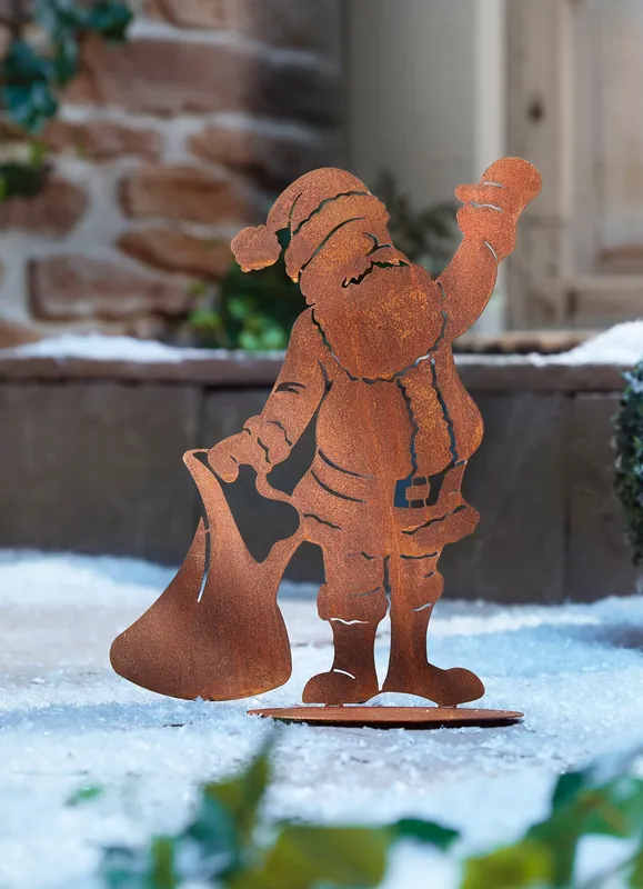 Silhouette Nikolaus aus gerostetem Stahlblech Jetzt Bestellen