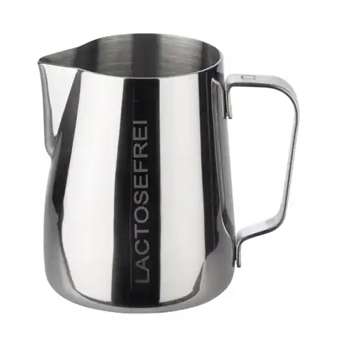 Sofort Bestellen Aufschäumkanne Edelstahl Aufschrift "Laktosefrei" 350 ml