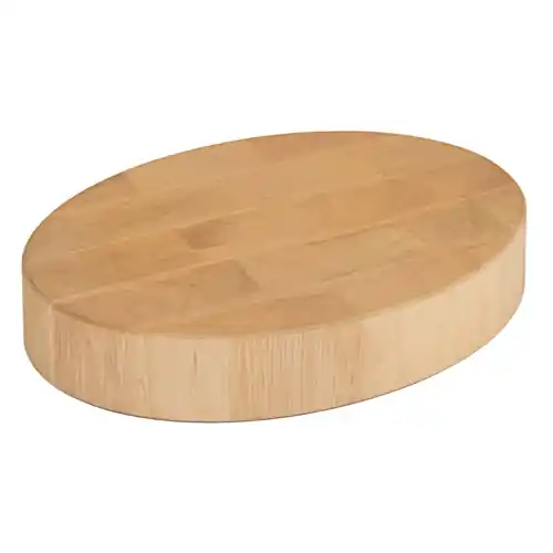 Buffetplatte Buchenholz oval L 350 mm x 250 mm H 60 mm Garantierte Lieferung