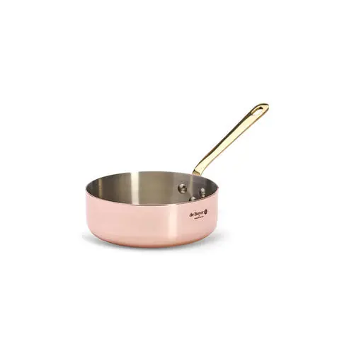 Preisknaller Kupfer-Sauteuse Schmorpfanne mit Messinggriff Ø 16 cm INOCUIVRE - (nicht induktionsgeeignet)