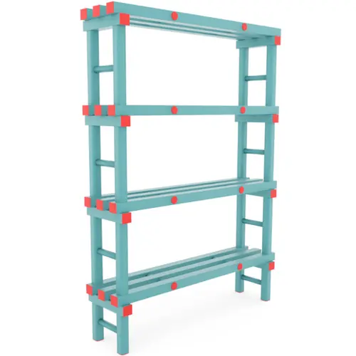 Direkt Vom Hersteller Euro Regal Kunststoff 4 Böden L 1800 mm x 300 mm H 1900 mm