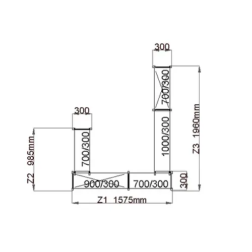 Standregal Norm 20, Aluminium, geschl. Auflagen, U-Form Markenware