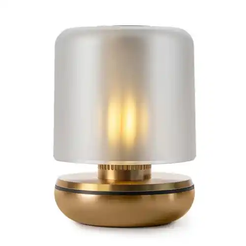Sichere Zahlung LED-Akku-Tischleuchte FIREFLY Gold Frosted