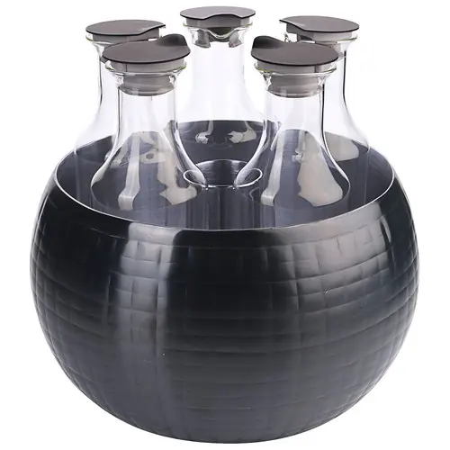Aktuell Flaschenkühler CARAFINE BLACK schwarz 5 Glaskaraffen