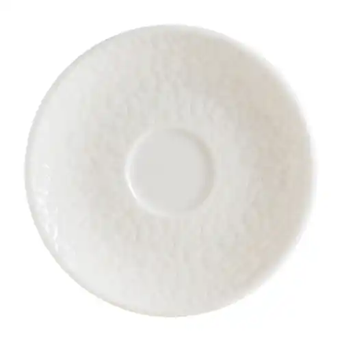 Abverkauf Untertasse MARLENA Gourmet Ø 120 mm Porzellan cremeweiß mit Reliefrand