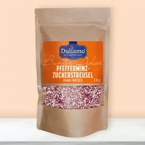 Expressversand Pfefferminz-Zuckerstreusel pink-weiß allergenfrei