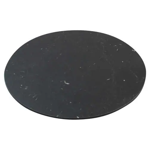 Zertifiziert Auslagetablett MARMOR Kunststoff 6 mm schwarz Ø 320 mm