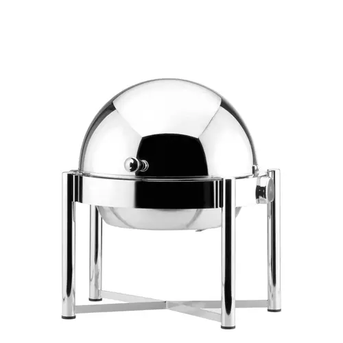 Chafing Dish versilbert rund Ø 30cm mit Rolltop Echt