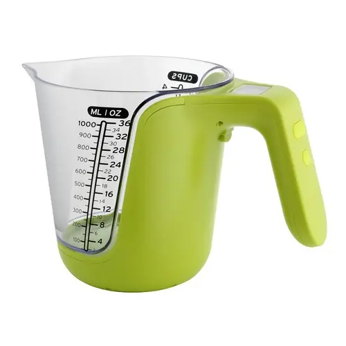 Digitaler Messbecher mit Waage Skalierung bis 1000 ml Skalierung bis 3000 g mit Battterie H 152 mm Preis Gesenkt