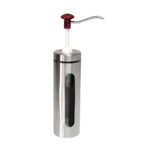Zertifiziert Druckknopf-Dosierspender rot 2 ltr Ø 98 mm H 440 mm