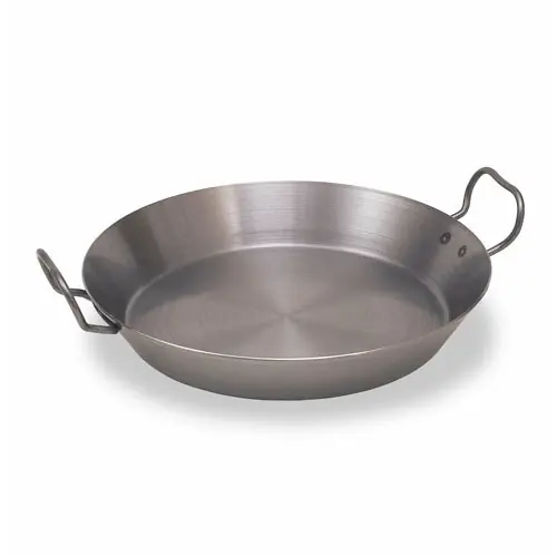 Paella-Pfanne • Eisen Ø 455 mm H 53 mm 2 hochstehende Griffe Zertifiziert